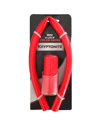 Kryptonite Mini U-Lock Color Skin Kit, Red
