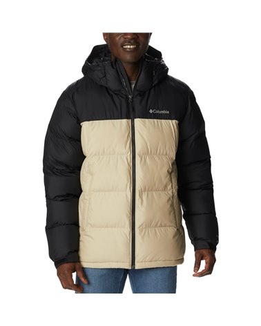 Columbia Pike Lake Men's Hooded Down Jacket, Ancient Fossil/Black