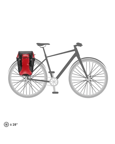 Ortlieb Bike-Packer F2601 Bike Panniers - Pair Rear 40 Liters, Red/Black