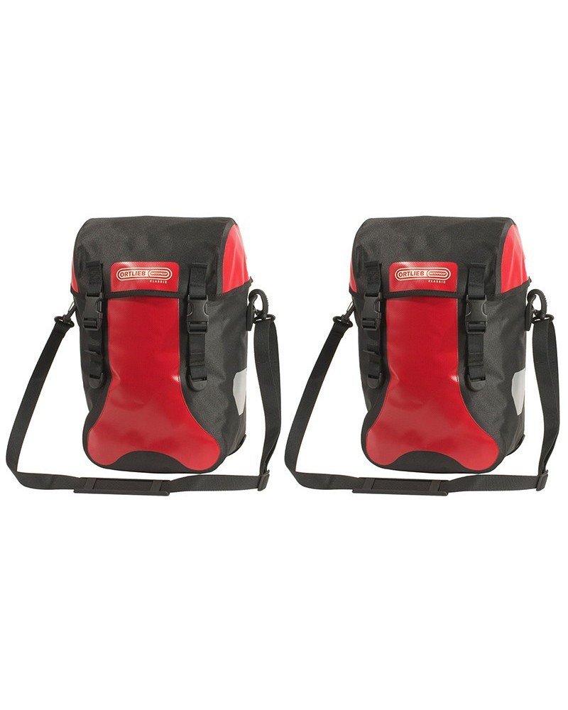 Ortlieb Sport-Packer Classic Bike Panniers, Pair 30 Liters, Red/Black