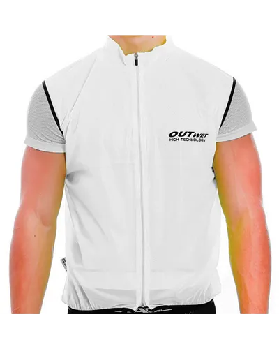 Outwet Gilet Ciclismo, Bianco