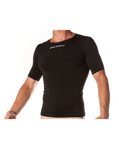 Outwet Shark/2 Maglia Intimo Manica Corta, Nero