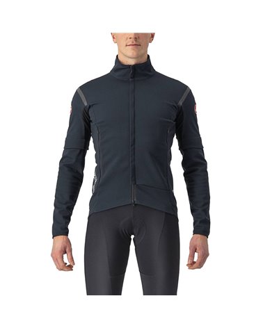 Castelli Perfetto RoS 2 Convertible GTX Gore-Tex Windstopper Men's Cycling Jacket, Light Black/Black Reflex