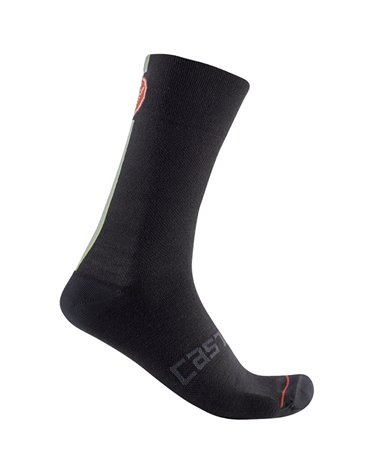 Castelli Racing Stripe 18cm Men's Cycling Socks, Black