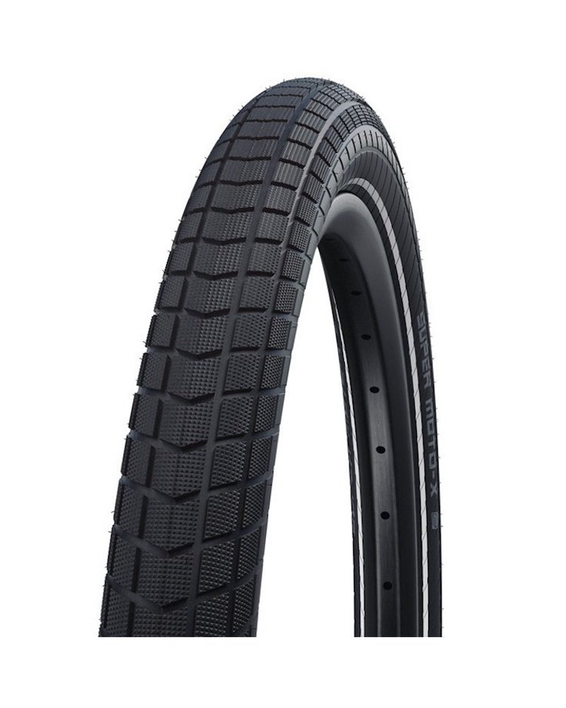 Schwalbe Super Moto-X 27.5x2.40 Performance Wired Addix DD GreenGuard Rigid Tyre, Black/Reflex