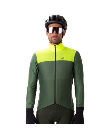 Alè PR-S Sfida Men's Full-Zip Cycling Jacket, Fluo Yellow