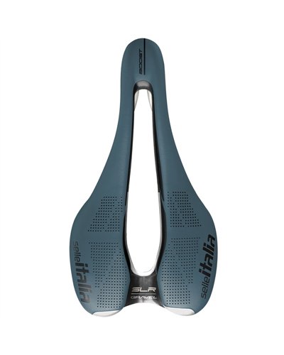 Selle Italia Bicycle Saddle SLR Boost Gravel TI316 Superflow, Blu Granite