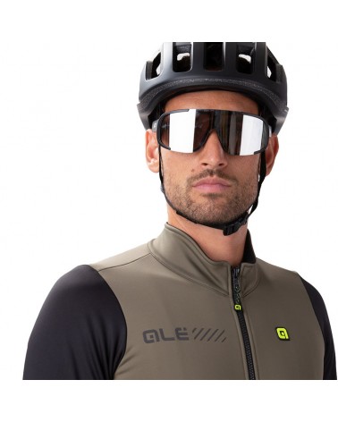 Alè Solid Fondo 2.0 Men's Full-Zip Cycling Jacket, Olive Green