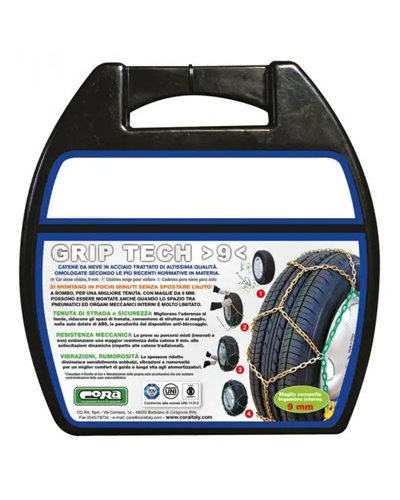 Catene da Neve Auto 195/65-14 R14 Maglie Speciali da 9 mm Omologate