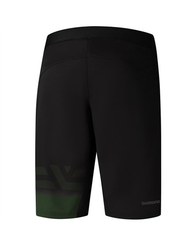 Shimano Fukui Printed Men's Cycling Shorts EU Size M, Black/Khaki