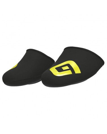 Alè Shield Cycling Toe Cover, Black/Fluo Yellow