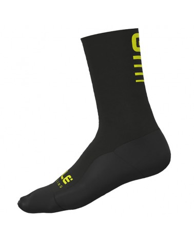 Alè Strada 2.0 18 cm Dryarn Cycling Socks, Black/Yellow
