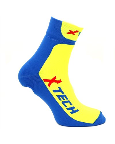 XTech Copriscarpe Ciclismo XT67, Blue/Yellow