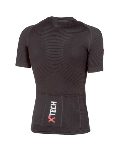 XTech Podium Jersey Full Zip Jersey Short Sleeve Man, Black