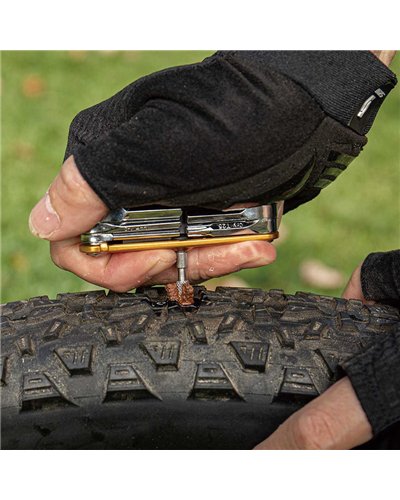 Topeak Tubi 11 Combo Bike Multitool + Tire Plug Kit (Set 5 Tire Plug Refill + Case)
