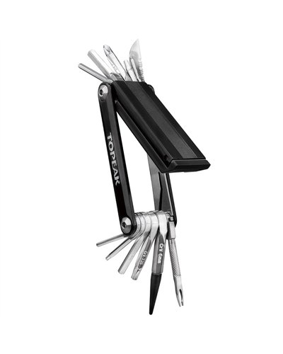 Topeak Tubi 18 Functions Bike Multitool + Tire Plug Kit (Set 5 Tire Plug Refill), Black