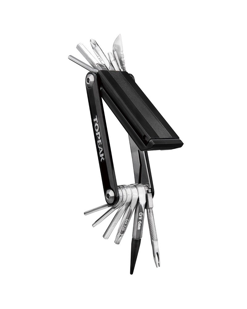 Topeak Tubi 18 Functions Bike Multitool + Tire Plug Kit (Set 5 Tire Plug Refill), Black
