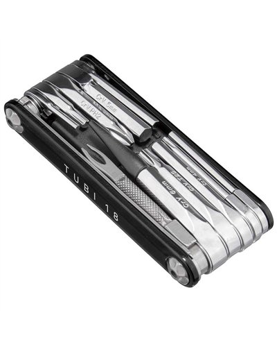 Topeak Tubi 18 Functions Bike Multitool + Tire Plug Kit (Set 5 Tire Plug Refill), Black