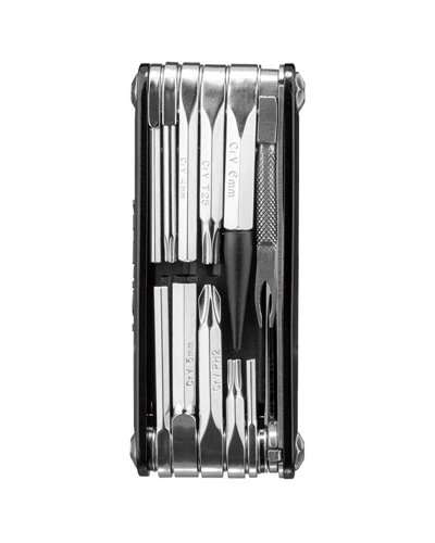 Topeak Tubi 18 Functions Bike Multitool + Tire Plug Kit (Set 5 Tire Plug Refill), Black
