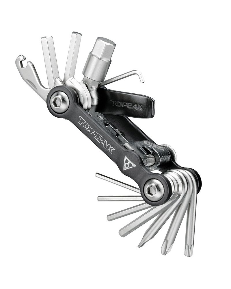 Topeak Mini 18+ Multitool Bici 20 Funzioni, Nero (con Custodia)