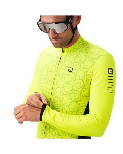 Alè R-EV1 Velocity Plus Maglia Maniche Lunghe Uomo, Giallo Fluo
