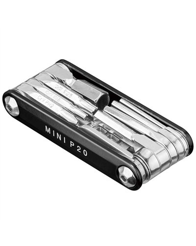 Topeak Mini P20 Multitool Bici 20 Funzioni, Nero (con Custodia)