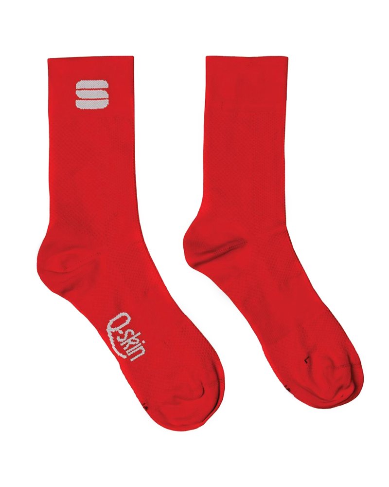 Sportful Matchy Q-Skin Men's Cycling Socks, Chili Red