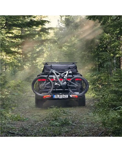 Thule Epos 3 979 13 Pin Plug Foldable Towbar Bike Rack, Black (3 Bikes)