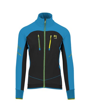 Karpos Alagna Evo Men's Ski Mountaineering Jacket, Black/Blue Jewel