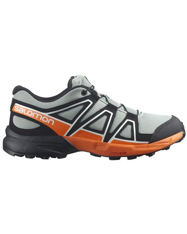 Salomon Speedcross J Junior Shoes, Wrought Iron/Black/Vibrant Orange