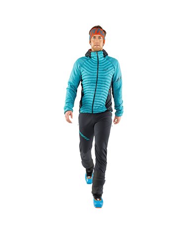 Dynafit Speed Insulation Dynashell Men's Hooded Ski Touring Down Jacket, Storm Blue/3010