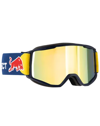 Red Bull Spect Neon Ski Goggles, Matte Blue/Smoke-Yellow Mirror