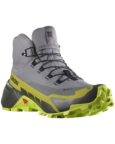 Salomon Cross Hike 2 Mid GTX Gore-Tex Men's Trekking Boots, Quiet Shade/Acid Lime/Golden Lime
