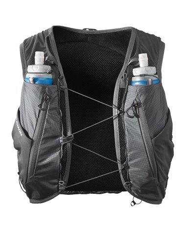 Salomon ADV Skin Cross Season 15 Hydration Compatible Waterproof Running Pack/Vest, Ebony/Alloy