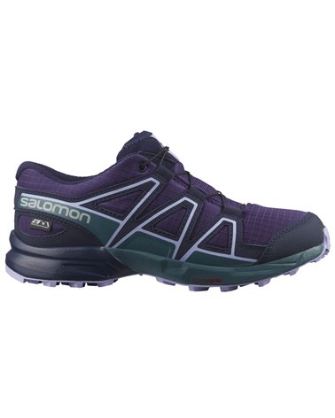 Salomon Speedcross CSWP J Waterproof Junior Trail Running Shoes, Grape/Mallard Blue/Lavender
