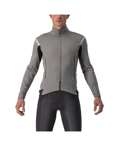 Castelli Perfetto RoS 2 GTX Gore-Tex Windstopper Men's Cycling Jacket, Nickel Gray/Travertine Gray