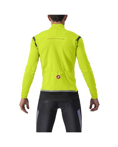 Castelli Perfetto RoS 2 GTX Gore-Tex Windstopper Men's Cycling Jacket, Electric Lime/Dark Gray