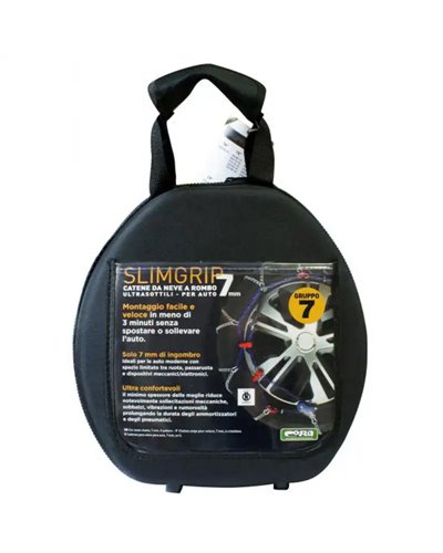 Snow Chains for Car Tyres 175/60-16 R16 Ultra Thin, 7 mm, Approved