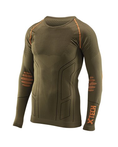XTech Evolution Round Neck Long Sleeve Base Layer, Green