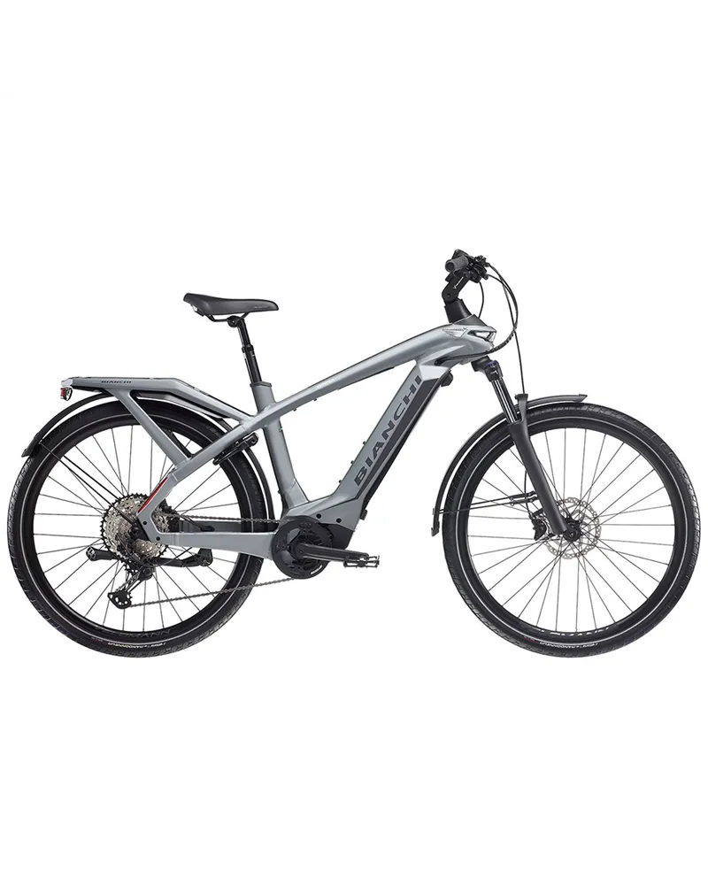 Bianchi e-Omnia T-Type Shimano Deore 10sp OLI Edge 630Wh, 4F Metal Grey/Graphite Full Matt MY24