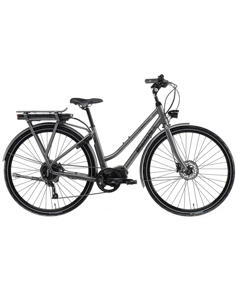 Bianchi e-Spillo Classic ST VB Lady Shimano Altus 8v - Egoing 418Wh, ST Gun Metal/Black Full Matt MY23