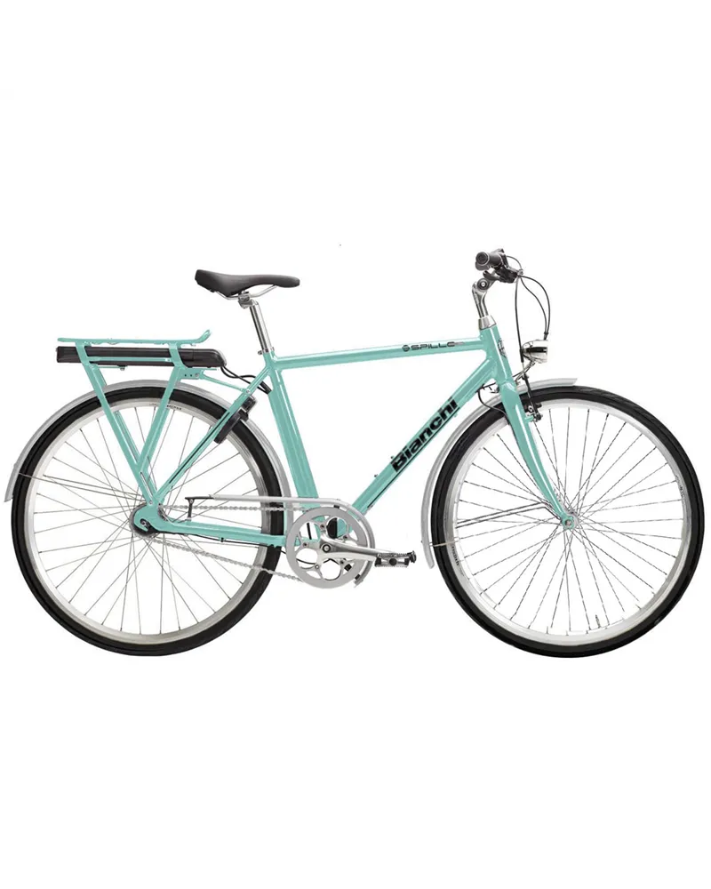 Bianchi e-Spillo Classic Gent VB Shimano Altus 8v - Egoing 418Wh, SU CK16/Black Glossy MY22