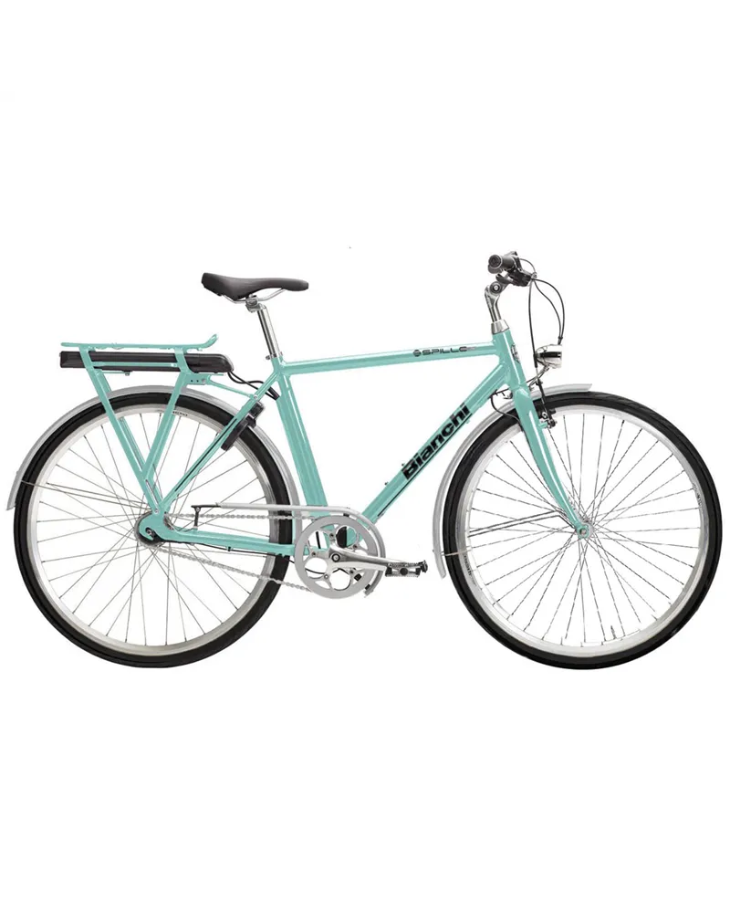 Bianchi e-Spillo Classic Gent VB Shimano Altus 8v - Egoing 418Wh, SU CK16/Black Glossy MY23