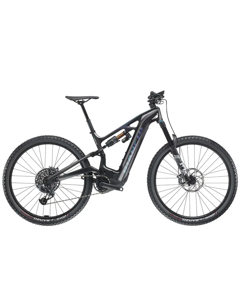 Bianchi e-Vertic FX-Type Pro Sram GX Eagle 12sp - Bosch CX 750Wh, E3 Graphite/Green-Blue Glossy MY23