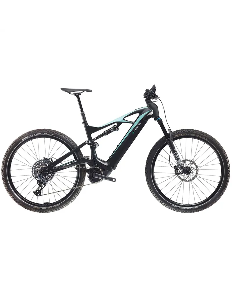 Bianchi e-Vertic FX-Type Sram SX Eagle 12v - Bosch CX 750Wh, E4 Graphite Race Green/Blue Full Matt MY24