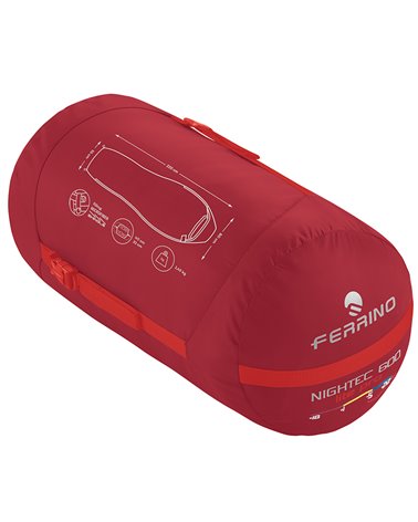 Ferrino Nightec Lite Pro 600 Lite Sleepingbag Size L, Red