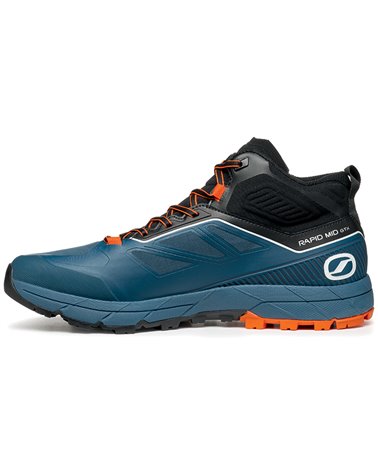 Scarpa Rapid Mid GTX Gore-Tex Men's Approach Shoes, Cosmic Blue/Orange
