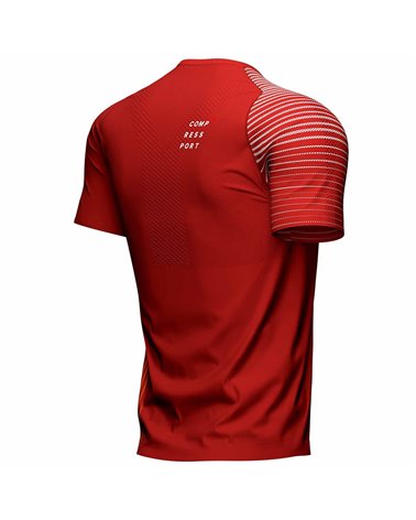 Compressport Performance SS T-Shirt Men's Short Sleeve Running Jersey, PD Apple/DK Cheddar
