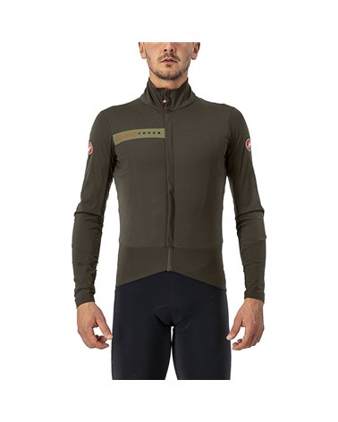 Castelli Beta RoS Polartec/NeoShell Men's Cycling Jacket, Military Green/Green Tea