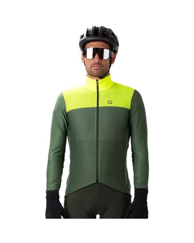 Alè PR-S Sfida Men's Full-Zip Cycling Jacket, Fluo Yellow